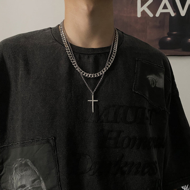 Matthew Cross Multi-layer Necklace