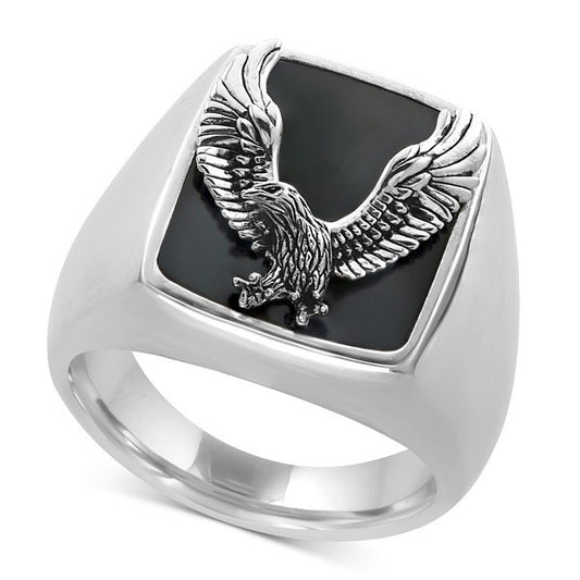 Embossed Eagle Ring