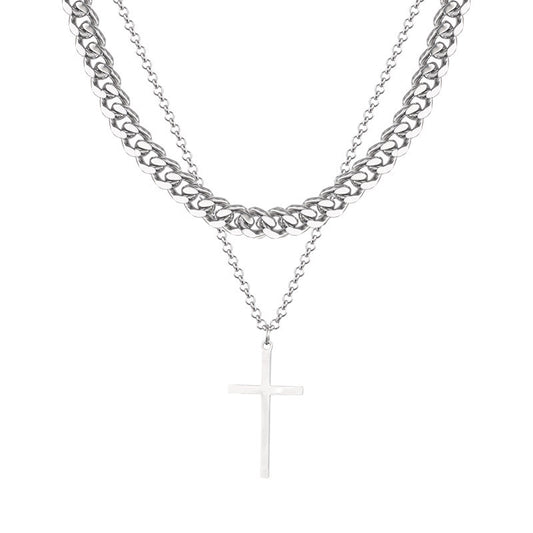 Matthew Cross Multi-layer Necklace