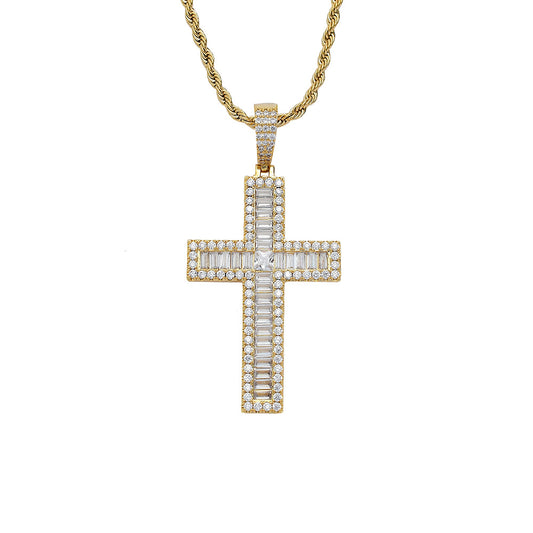 Thaddeus Zircon Cross Pendant Necklace