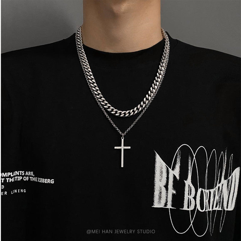 Matthew Cross Multi-layer Necklace