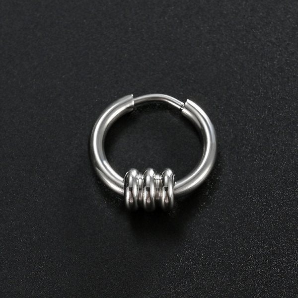 Stainless Steel Creative Hoop Earrings