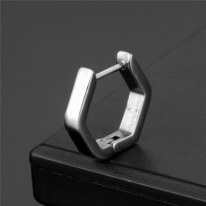 Stainless Steel Creative Hoop Earrings