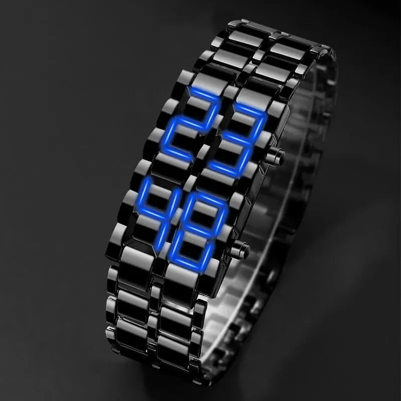 LED Digital Stainless Steel Watch