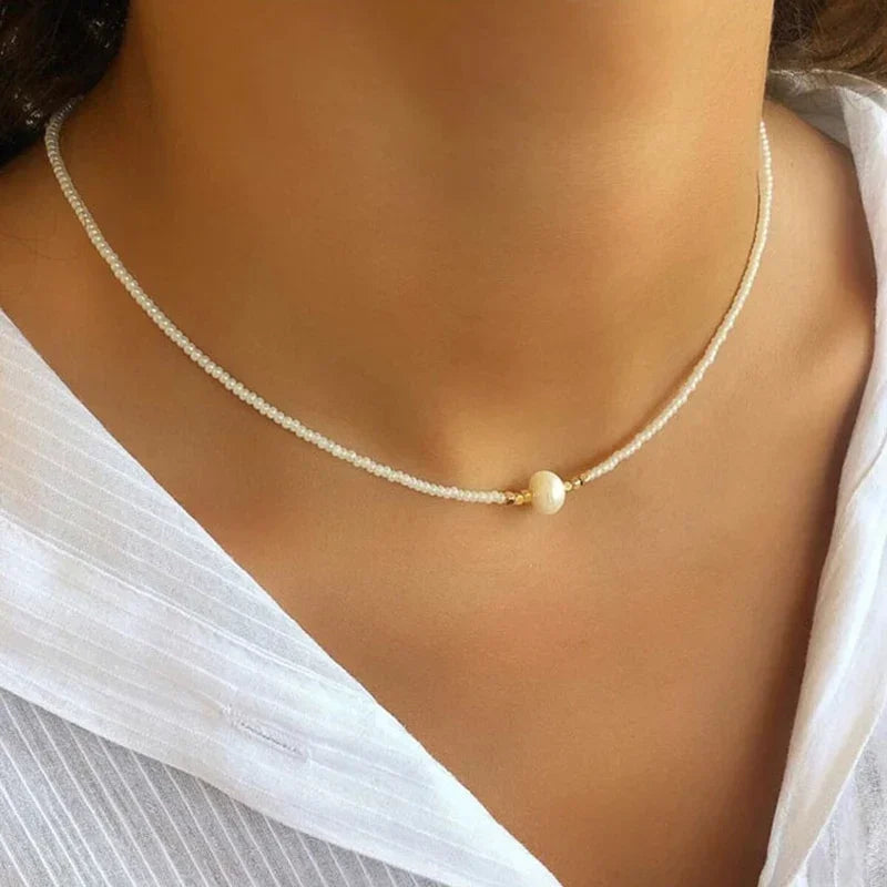 PearlPrism™ Freshwater Pearl Necklace (4 Color Options)