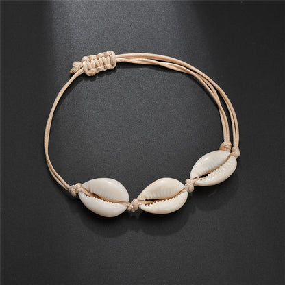 Double Sea Star Rice Bead Anklet