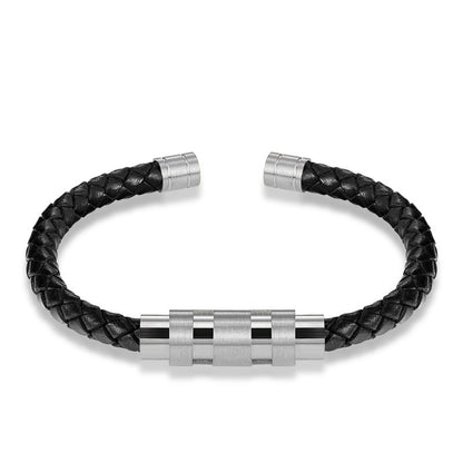 BONI™ Titanium Steel Buckle Leather Bracelet