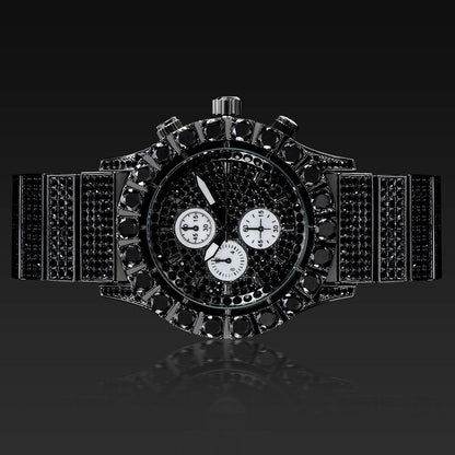 Iced Round Cut Luminous Men's Watch