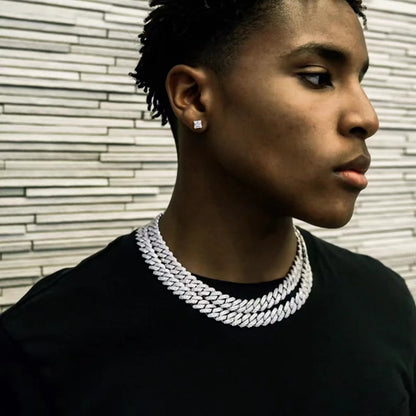 Rhinestone Cuban Link Chain Necklace
