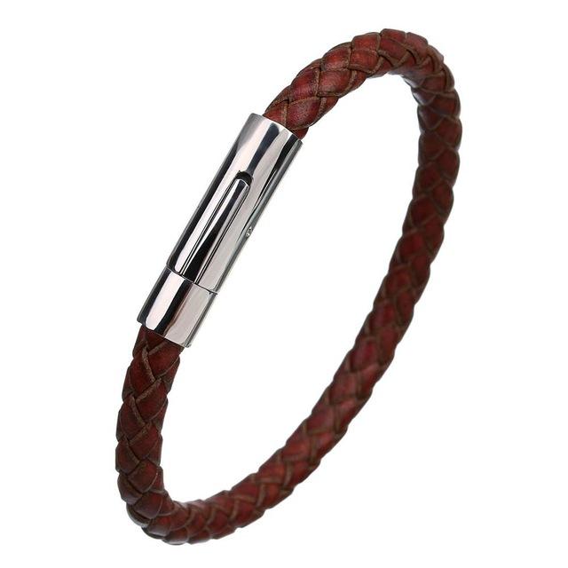 Snake Pattern Genuine Leather Bracelet