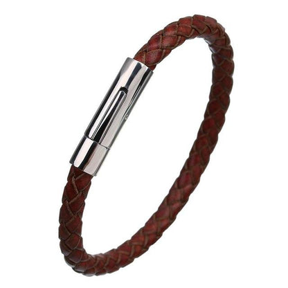 Snake Pattern Genuine Leather Bracelet