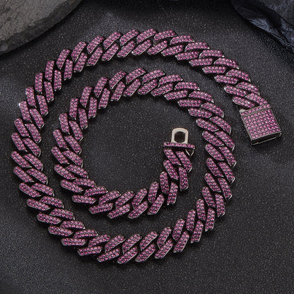 Rhinestone Cuban Link Chain Necklace