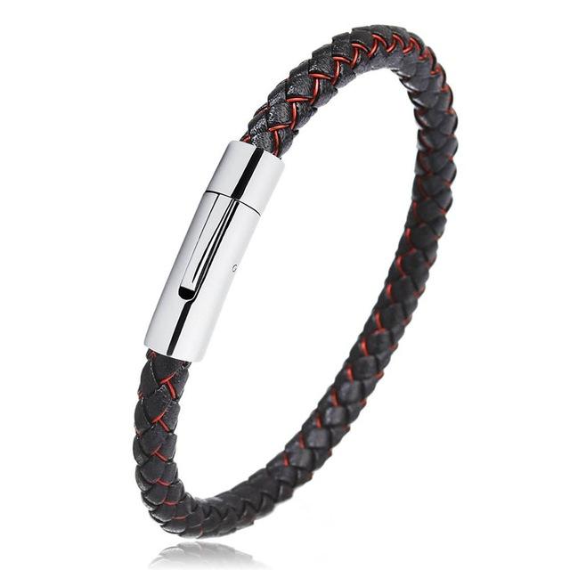 Snake Pattern Genuine Leather Bracelet