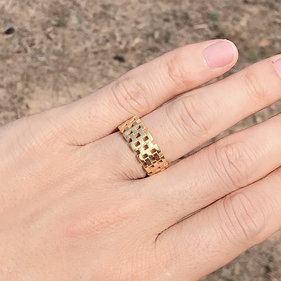 Kinz Mesh Titanium Ring