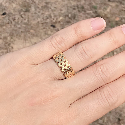 Kinz Mesh Titanium Ring