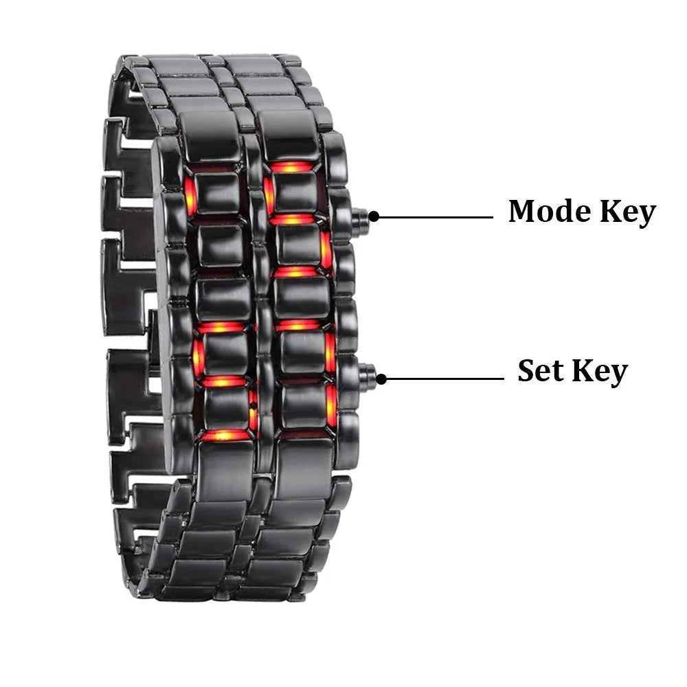 LED Digital Stainless Steel Watch