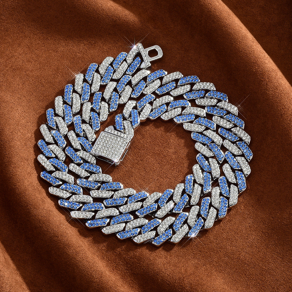 Rhinestone Cuban Link Chain Necklace
