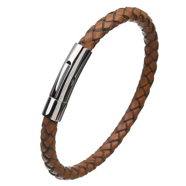 Snake Pattern Genuine Leather Bracelet