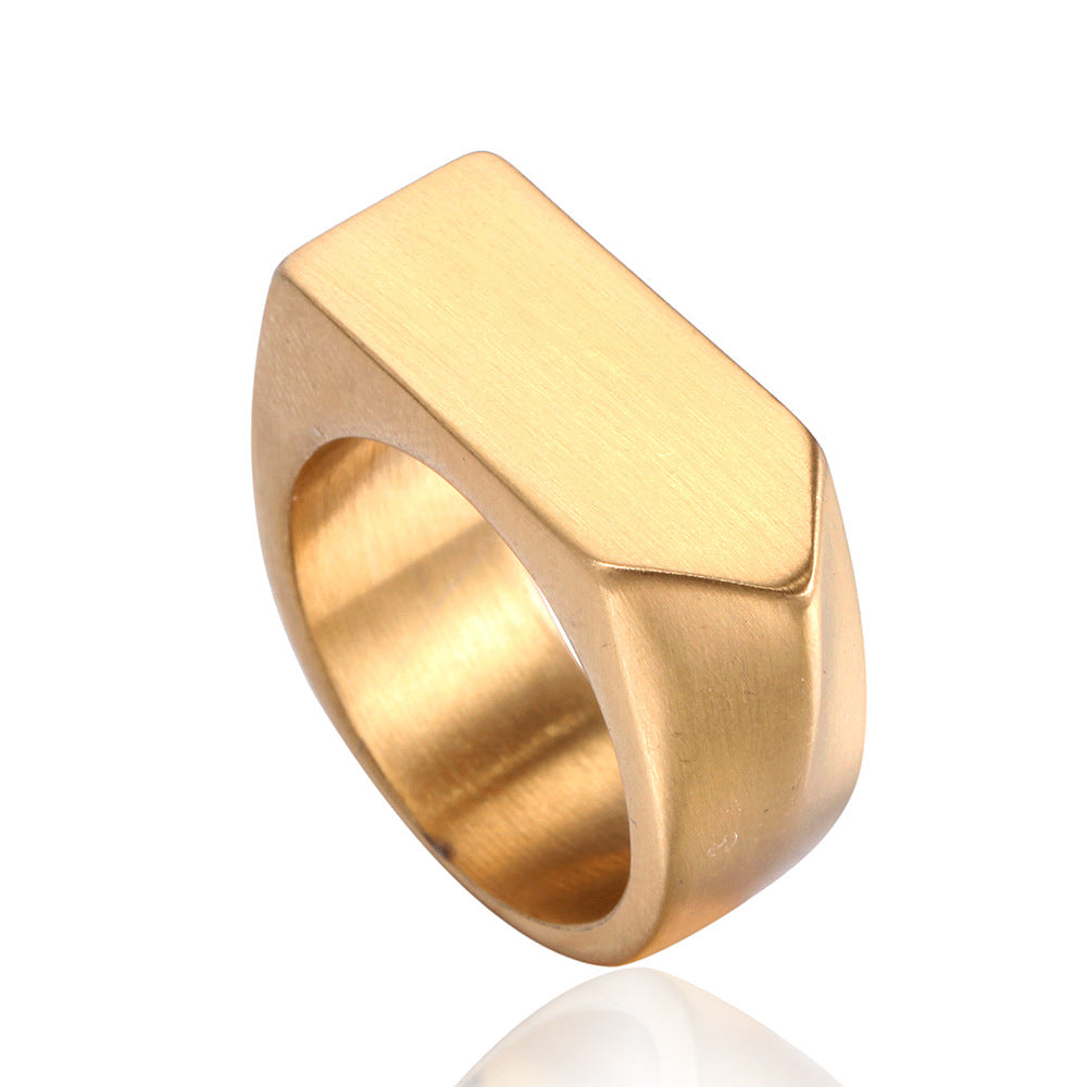 Flat-Top Stainless Steel Ring for Men