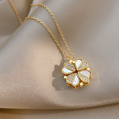 Luxury Four Leaf Clover Pendant Necklace