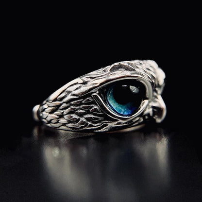 Blue-Eyed Owl Adjustable Ring