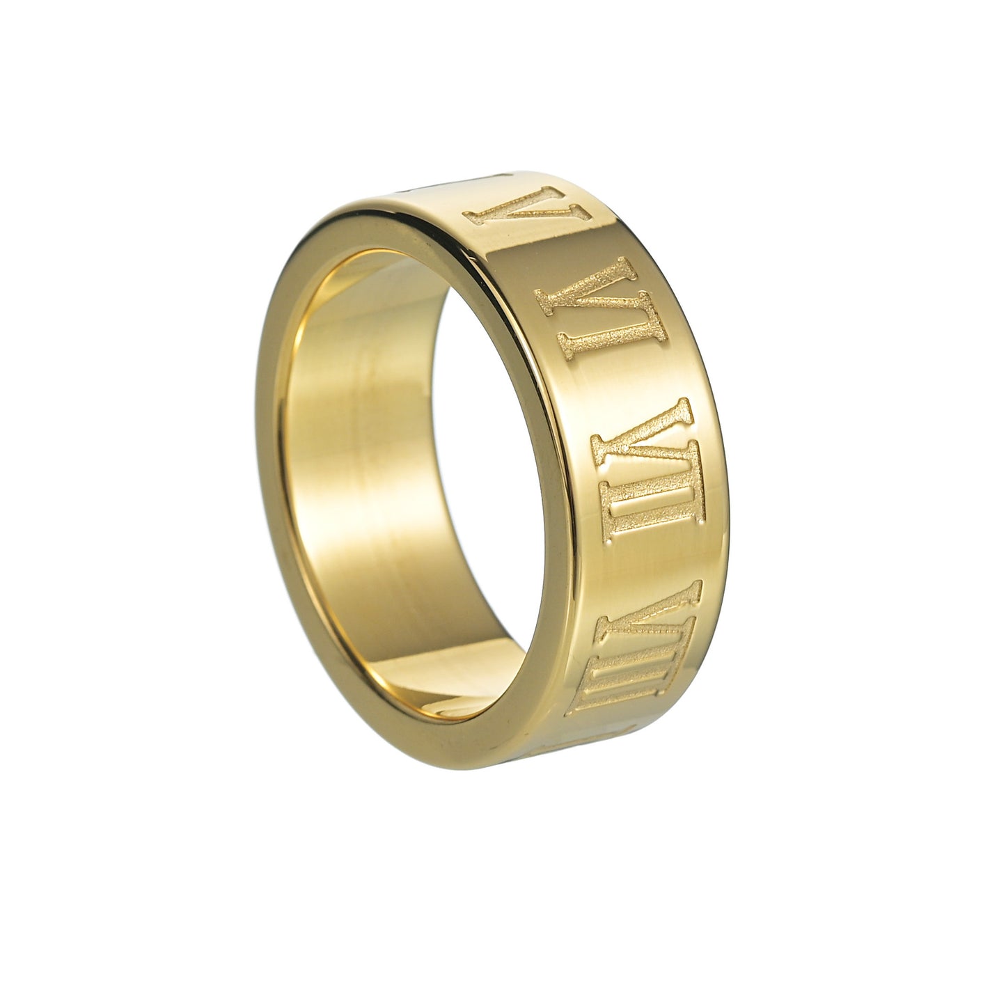 Roman Digital Ring Titanium Steel