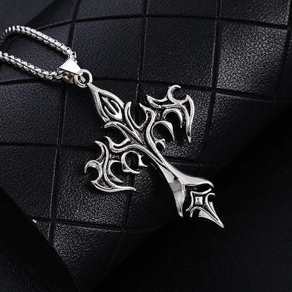 Fuego Cross Pendant Necklace