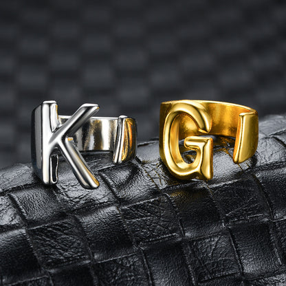 Initials Adjustable Ring