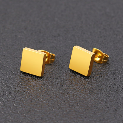 Quadrangle Geometric Ear Studs Earrings