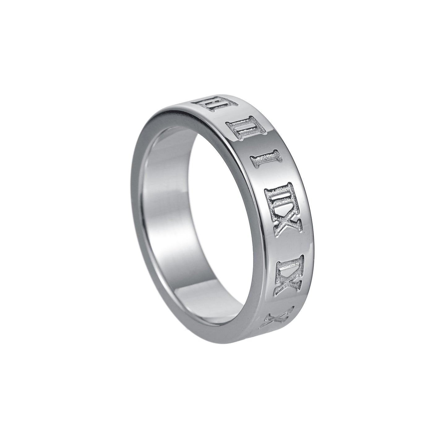 Roman Digital Ring Titanium Steel