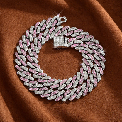 Rhinestone Cuban Link Chain Necklace