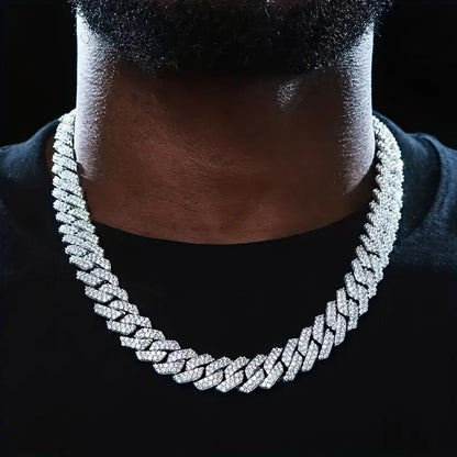 Rhinestone Cuban Link Chain Necklace