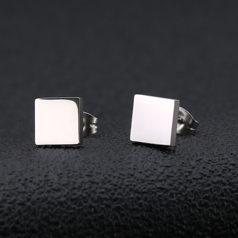 Quadrangle Geometric Ear Studs Earrings