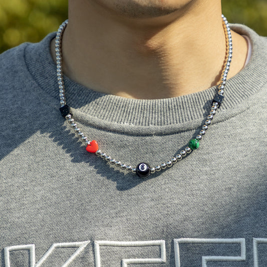 8 Ball Beaded Necklace