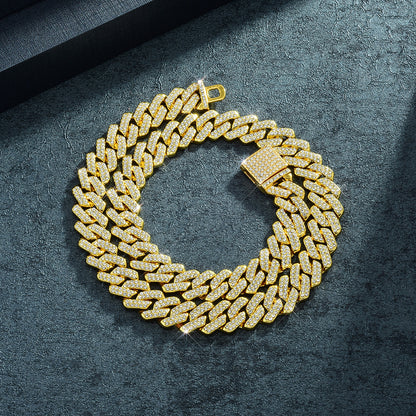 Rhinestone Cuban Link Chain Necklace
