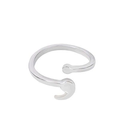 Simple Fashion Inspiration Ring Creative Semicolon Design Ring