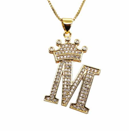 Iced Initial Necklace