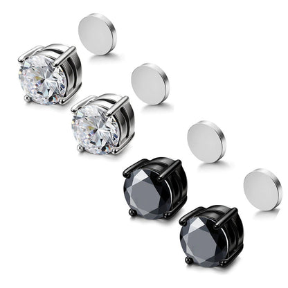 BONI™ Zirconia Stud Men's Magnetic Earrings, No Piercing Needed